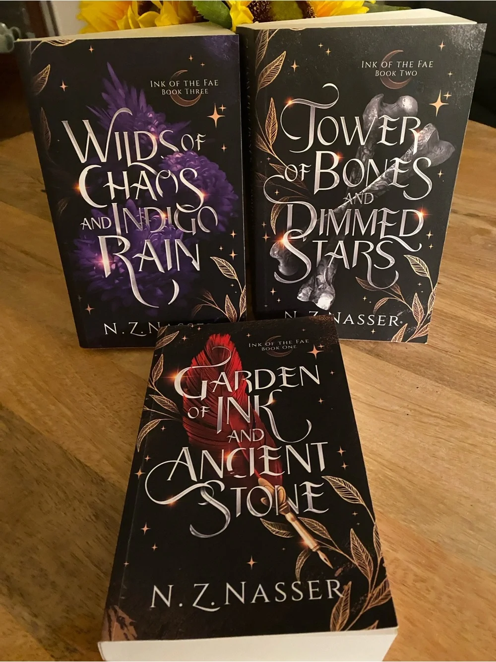 Ink of the Fae Trilogy Book Set - Black with Purple & Red Accents